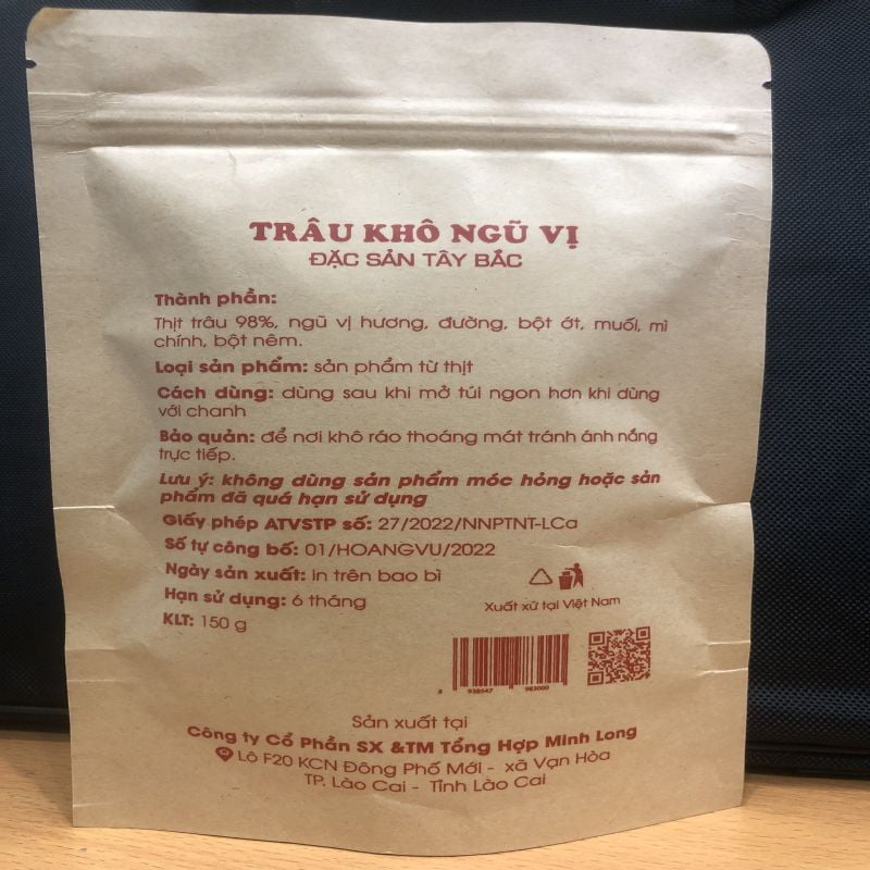 TKNV2- Trâu khô ngũ vị 250gr