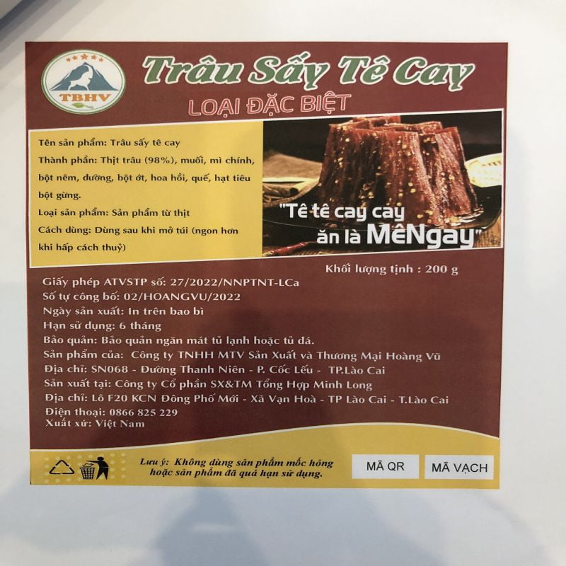 TSTC5- Trâu sấy tê cay 500gr